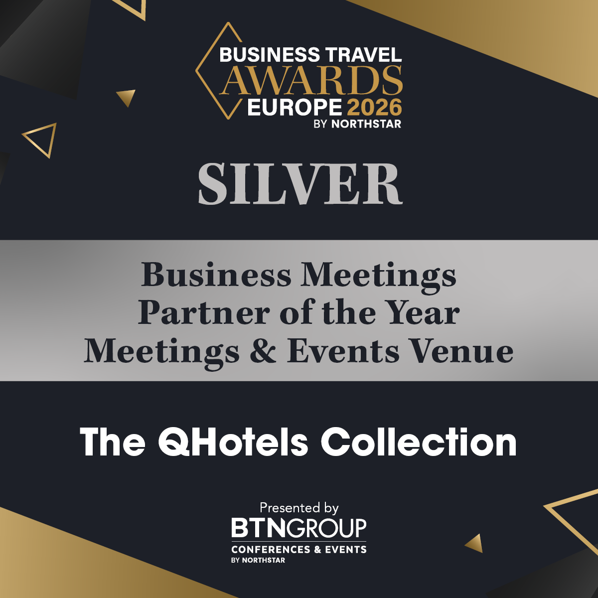 Business Meetings Partner Of The Year Meetings & Events Venue The Qhotels Collection SILVER